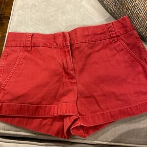 J crew chino red shorts